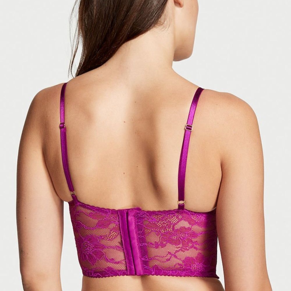 Victorias Secret Very Sexy Bombshell Add-2-Cups Push Up Corset Top Raspberry 36D - Picture 7 of 10